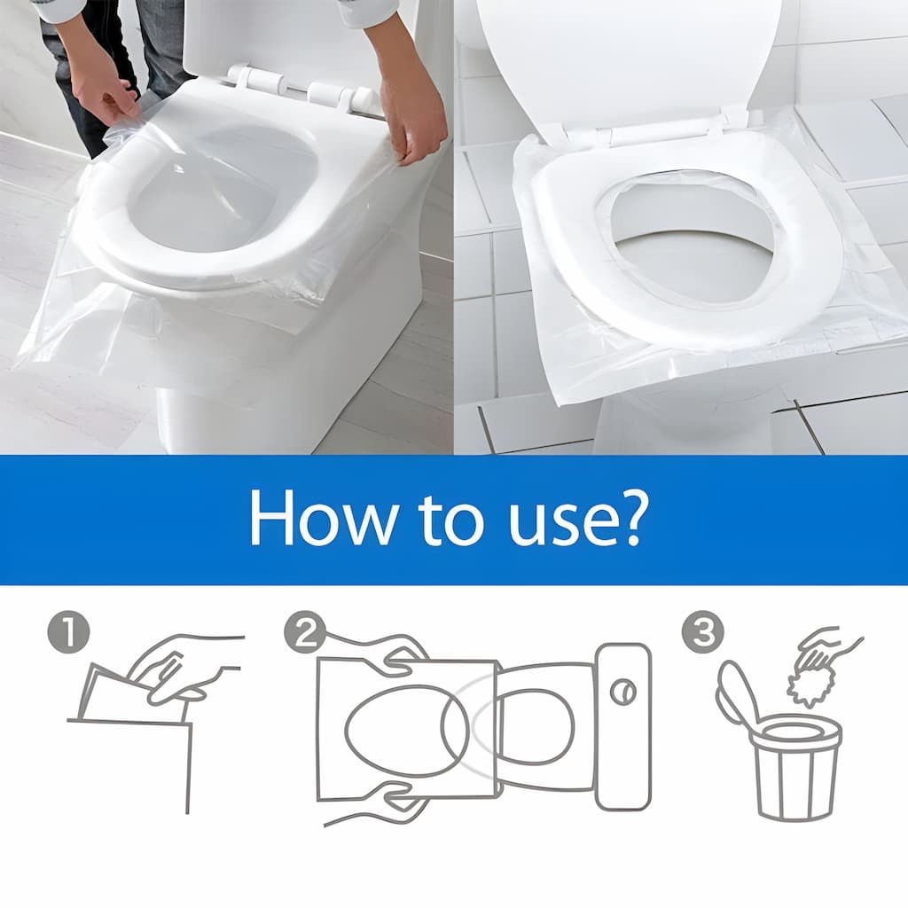 HygeneCover - Persönlicher Toilettensitzbezug für unterwegs [50 Stück)