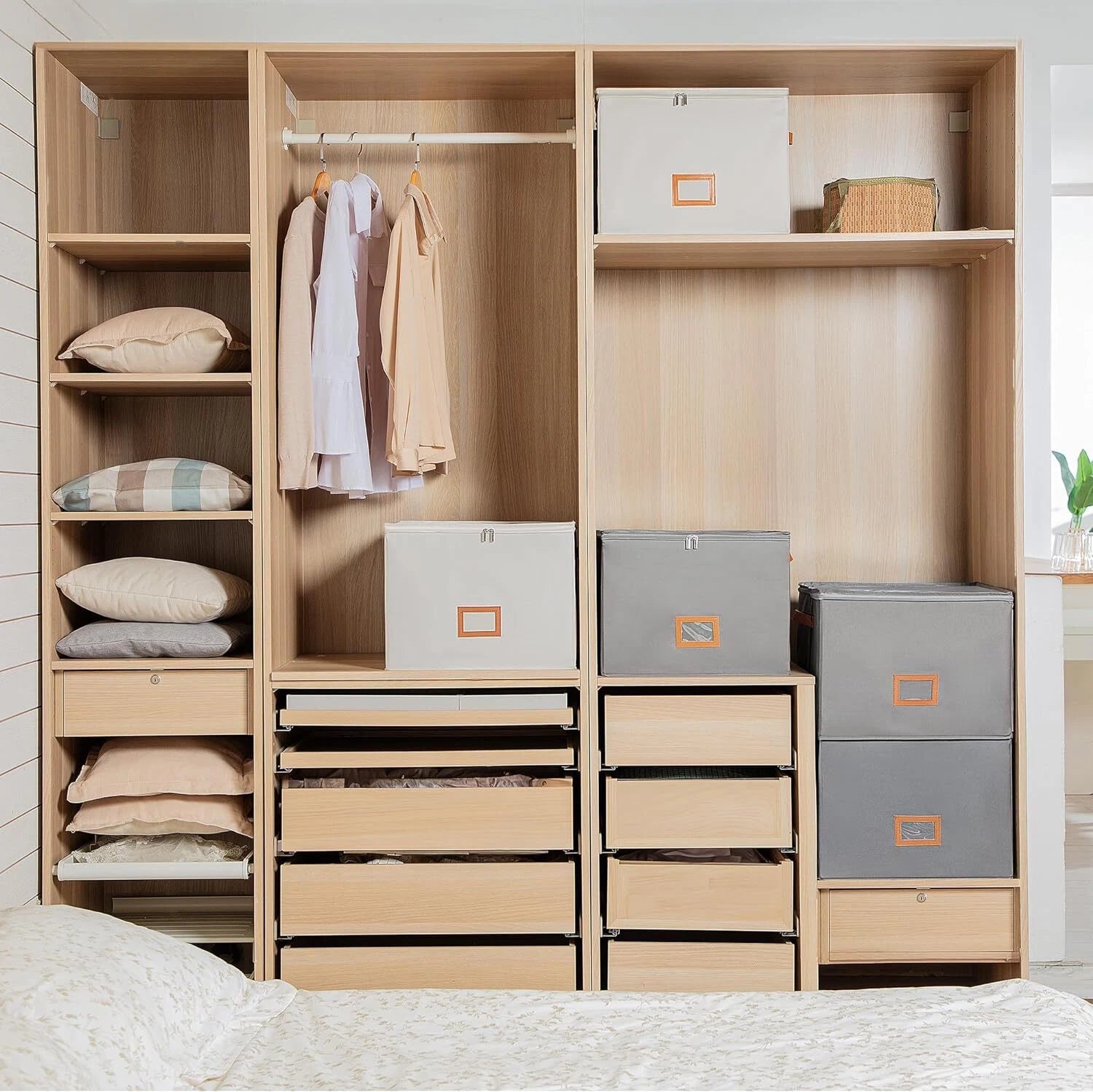 ShoeBox - Faltbare Schuhbox aus Stoff – Mit 16 individuell anpassbaren Fächern