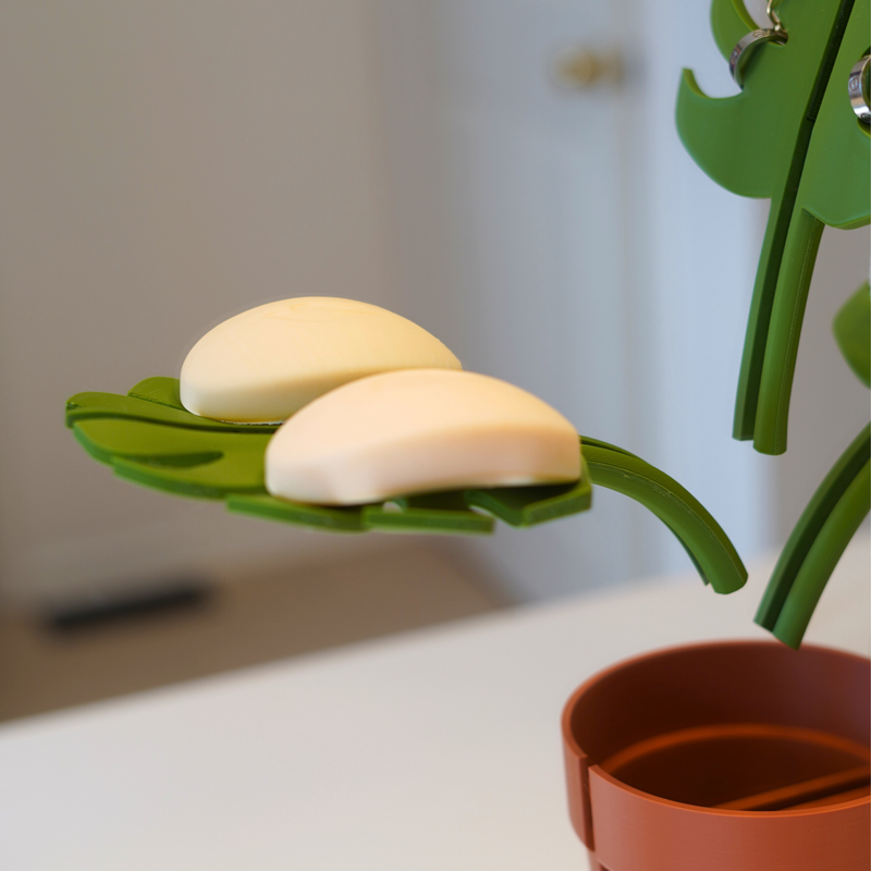 MonstaHolder - Monstera Spiegelmontierter Badezimmer-Organizer