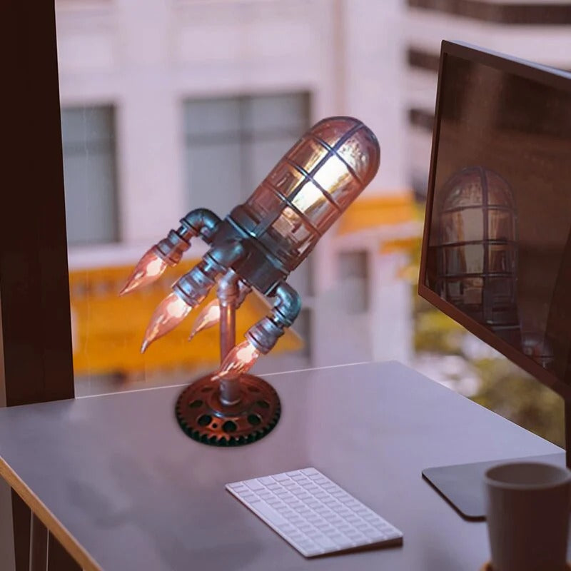 Rocket Lamp - Steampunk-Raketenlampe