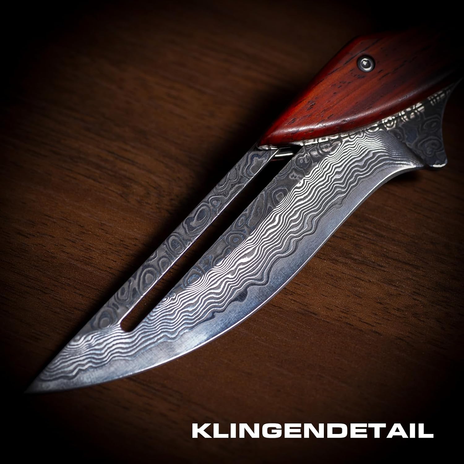 DamaBlade - Handgeschmiedetes Damaszenerstahl-Klappmesser