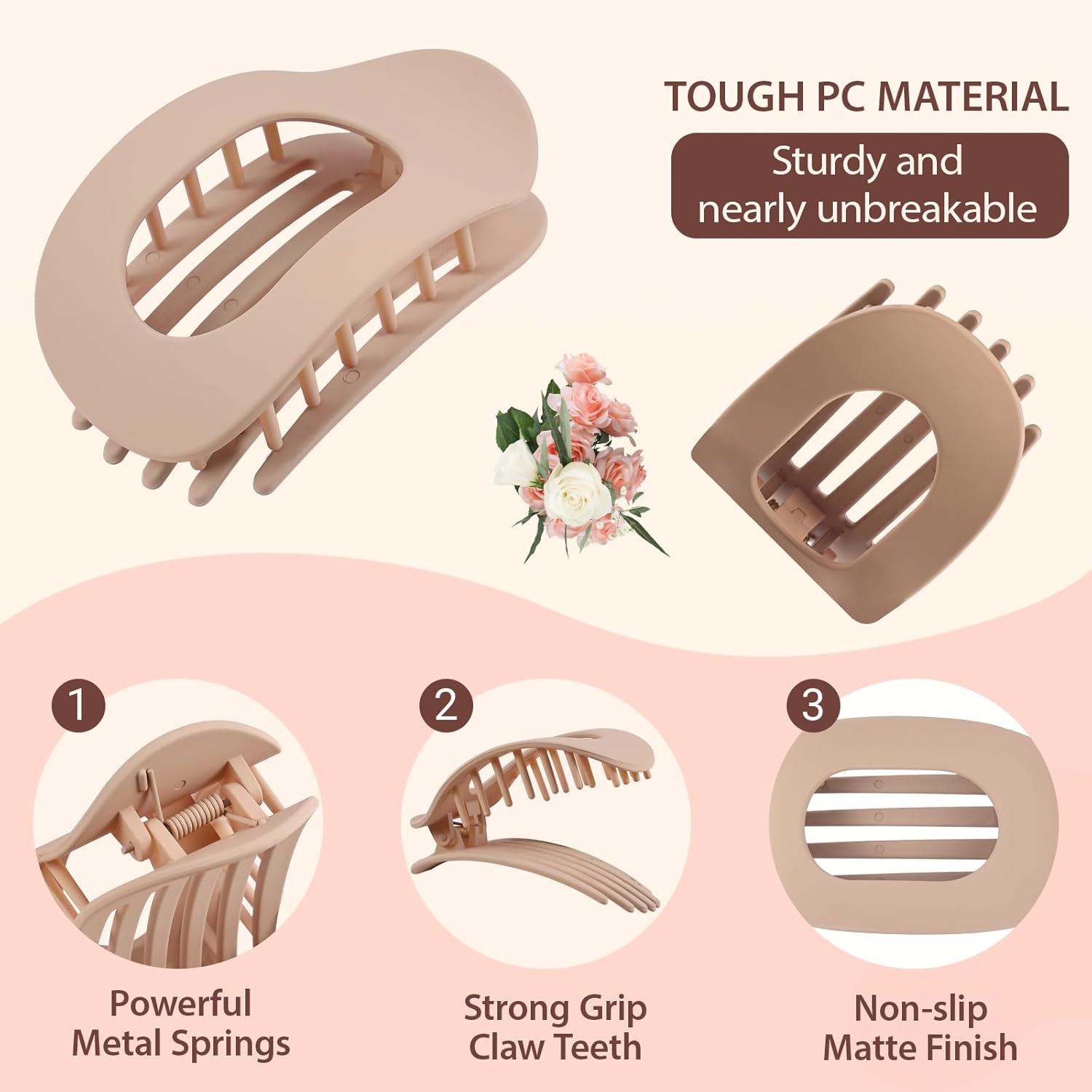 NenuClip - Große Haarspangen matt – Sicherer Halt und Komfort