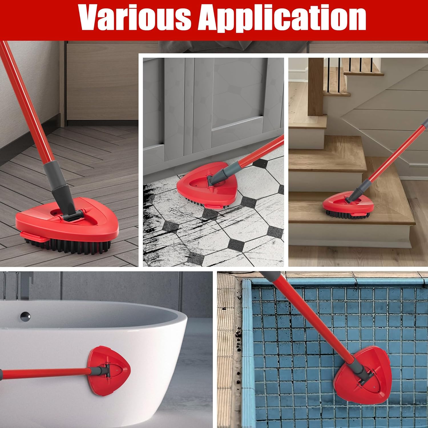 ScrubMop - Ersatz-Schrubbkopf für Spin-Mopp – 180° Drehbar für 1-Tank-System