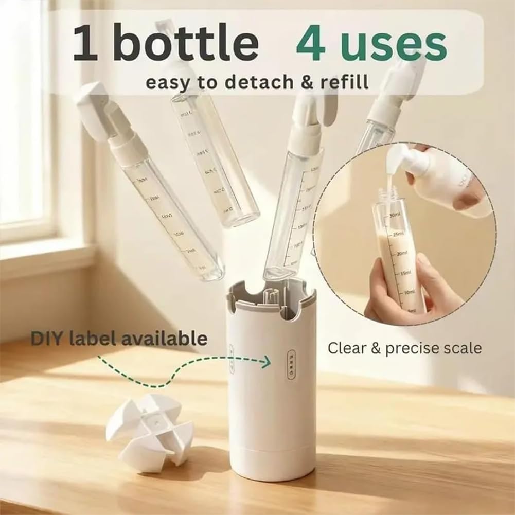 Travel Dispenser Cup - Auslaufsicherer 4-in-1-Reisedosierer