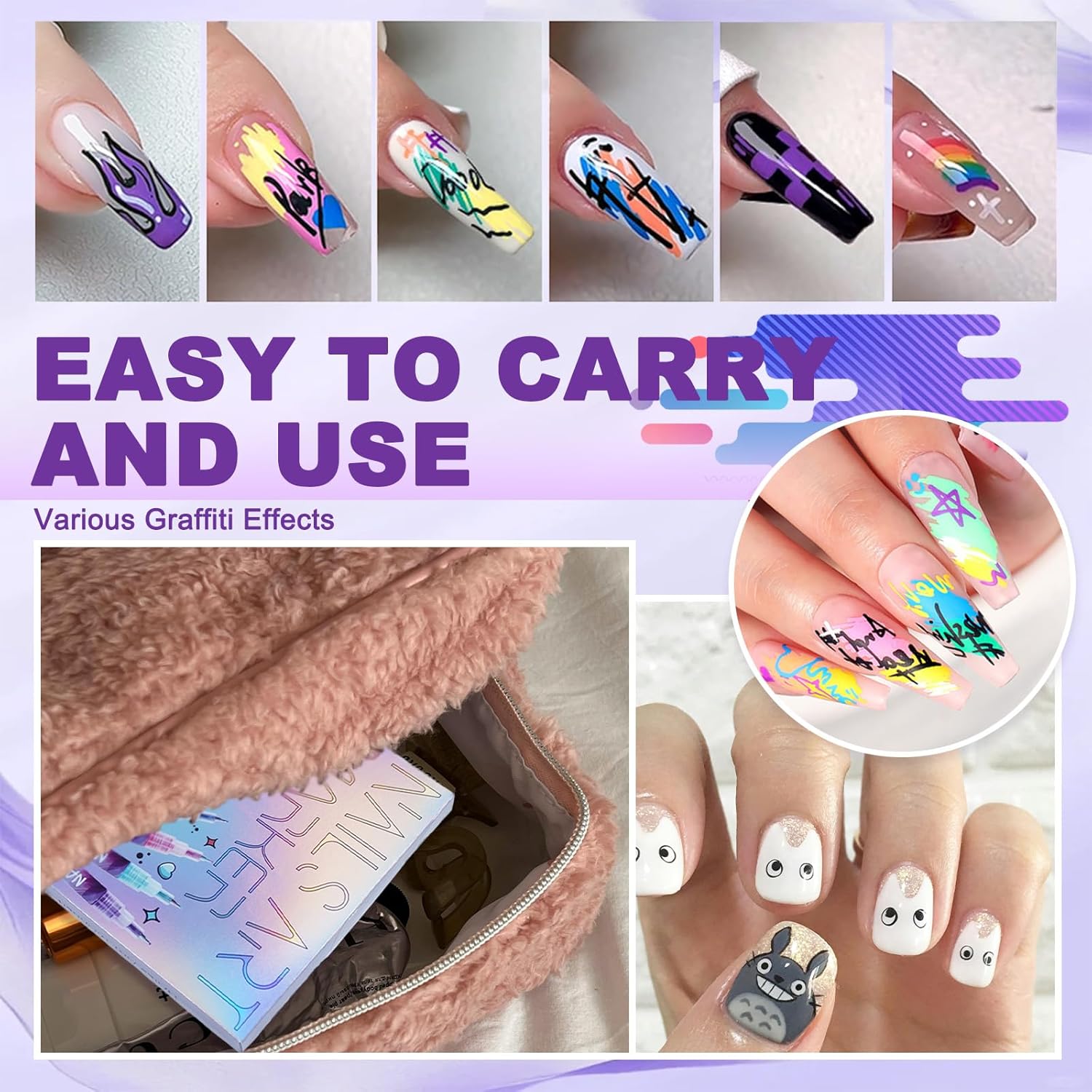 NailArt - 12 Farben Nagelkunst-Stifte — Acryl-Nageldesign-Set mit feiner Spitze