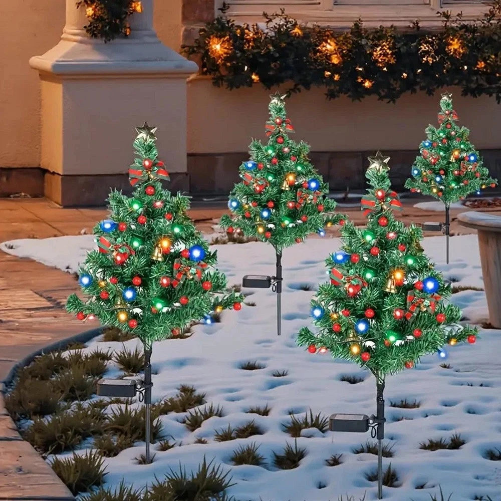 SolarTree - Wetterfester Solar-Weihnachtsbaum — Strahlend schön für verschneite Wintertage