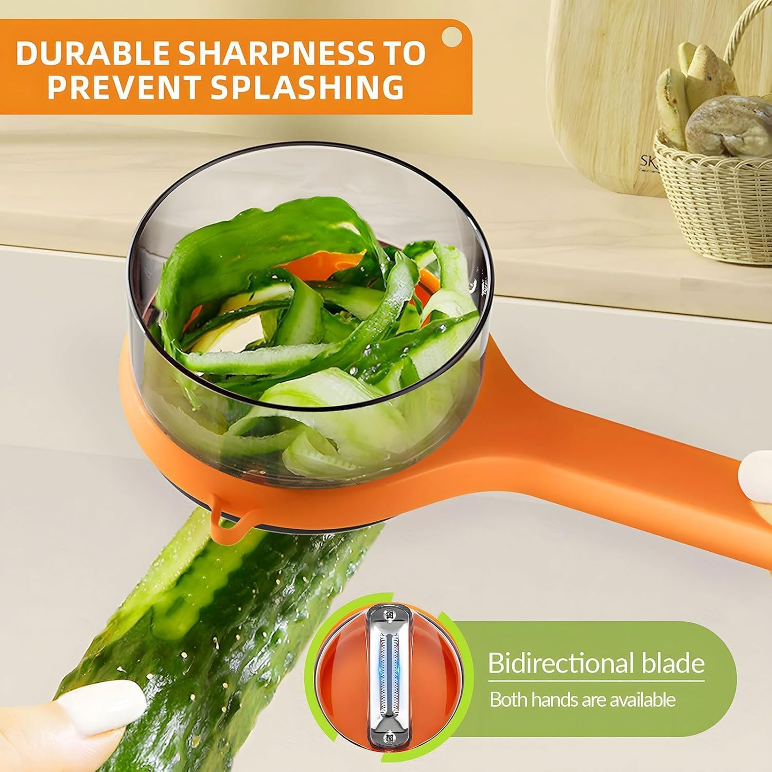 PeelCup - Praktischer Schäler mit Sammelbehälter – sauberes Schälen ohne Abfall