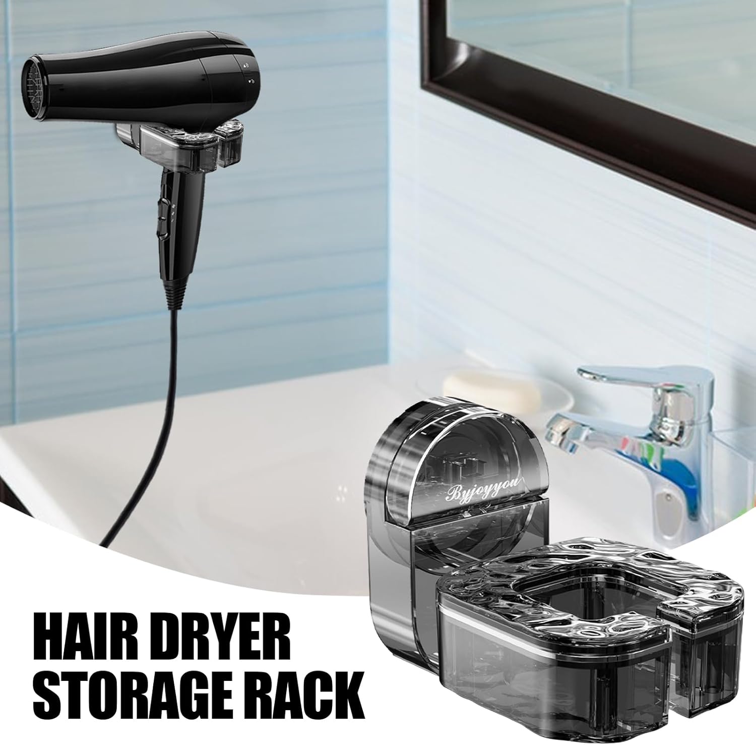 HairDryerHolder - Drehbarer Föhnhalter – Macht das Haaretrocknen zum eleganten Erlebnis