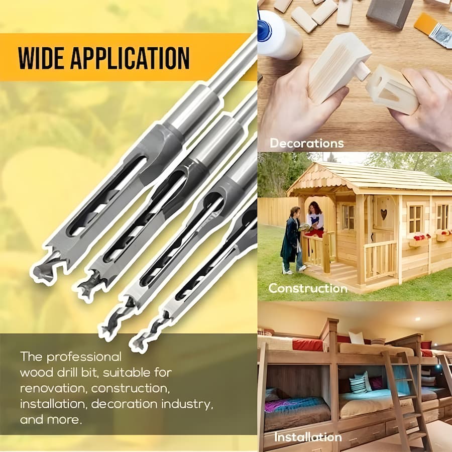 ChiselDrill - Hohlmeißel-Bohrer – Präzises quadratisches Loch Holzwerkzeug