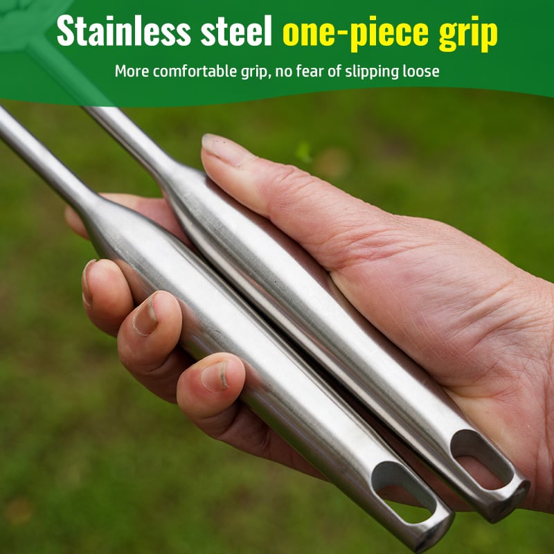 GardenClaw - Gartenrechen aus Edelstahl — Stabiler Handrechen mit rutschfestem Griff
