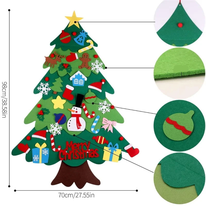FeltTree - Montessori Weihnachtsbaum aus Filz für Kinder — Lernen, gestalten & Spaß haben