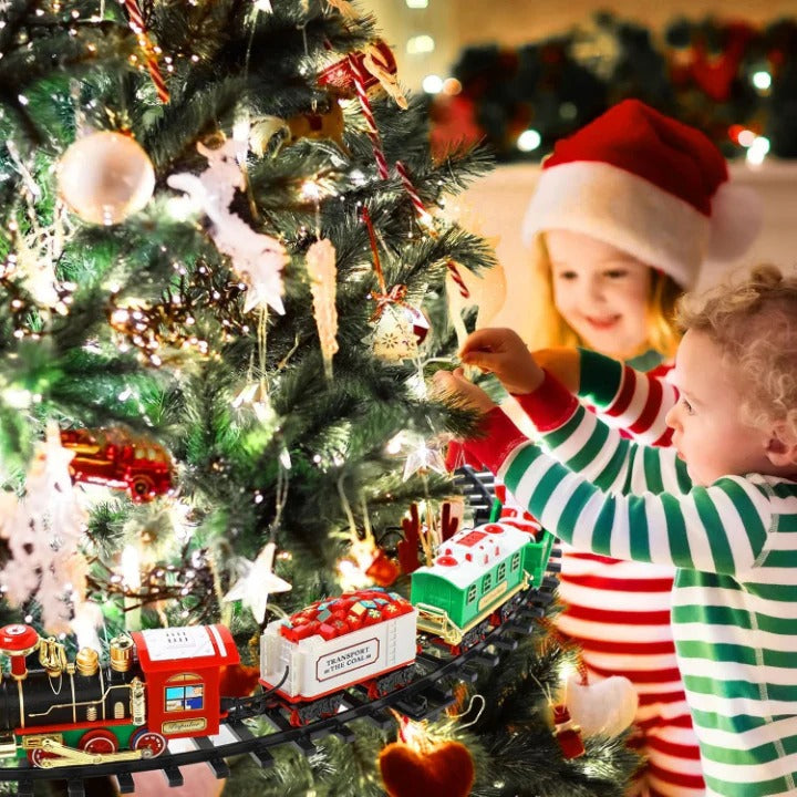 TreeTrain - Nostalgischer Weihnachtszug für den Weihnachtsbaum – mit Musik & Licht