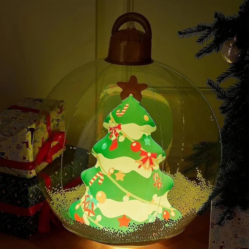 ChristmasInflatables - Aufblasbare Weihnachtskugel mit Licht — Mit Fernbedienung steuerbar