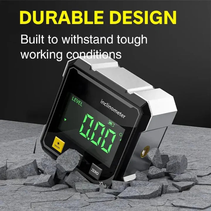 DigiLevel - Magnetisches Digital-Winkelmessgerät mit Laser — Starker Halt auf Metalloberflächen