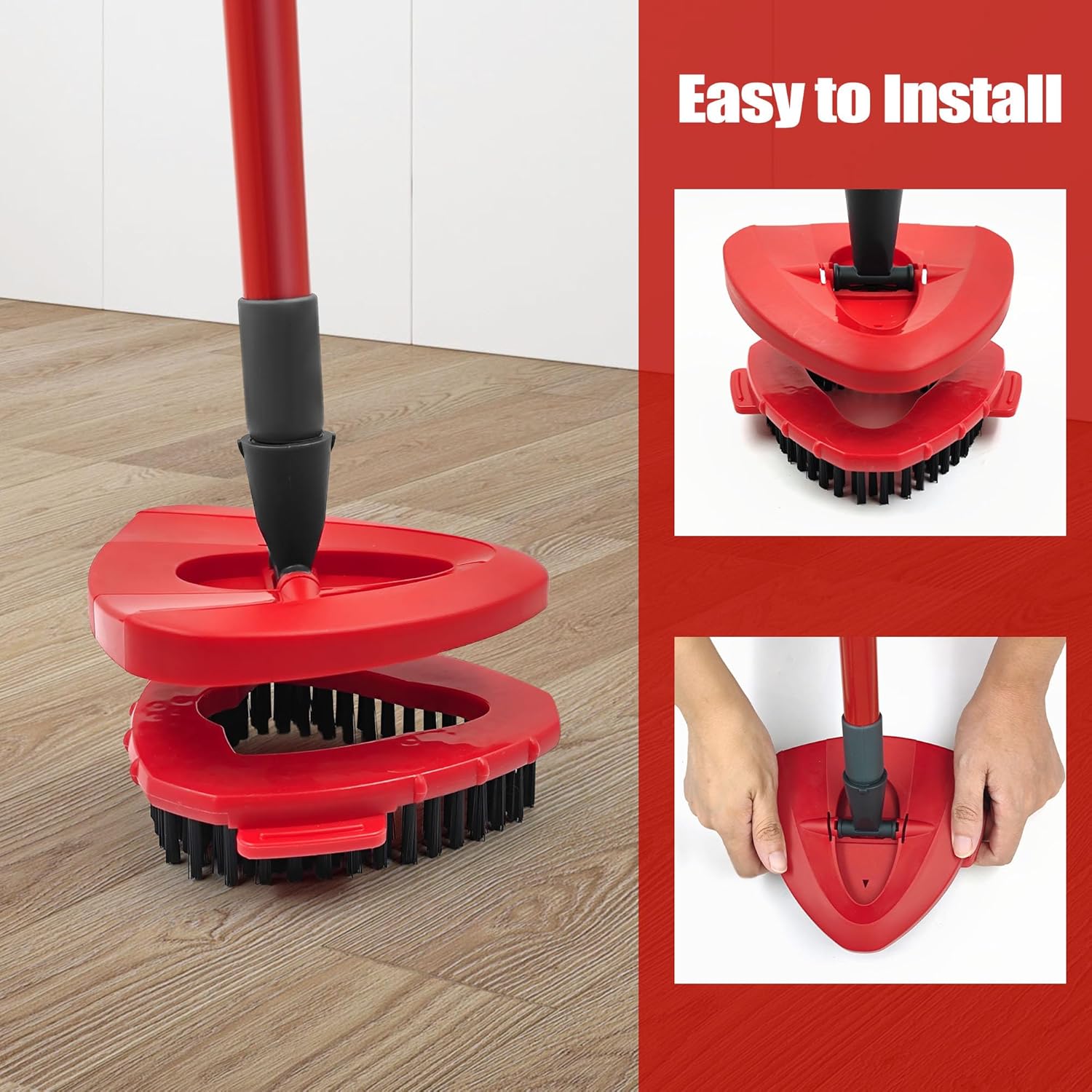 ScrubMop - Ersatz-Schrubbkopf für Spin-Mopp – 180° Drehbar für 1-Tank-System