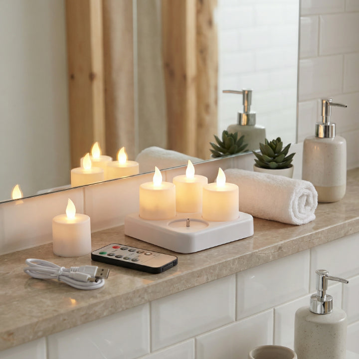 TeaLED - Wiederaufladbare LED-Teelichter