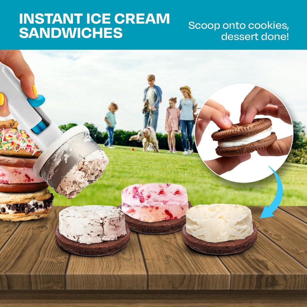 JollyScoop - Eiscreme-Sandwich-Portionierer – Ideal für kreative Sommer-Desserts