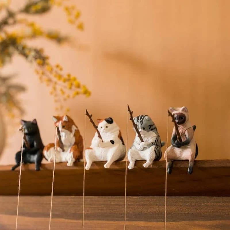 TinyCats - Mini-Katzen-Schreibtischfiguren-Set