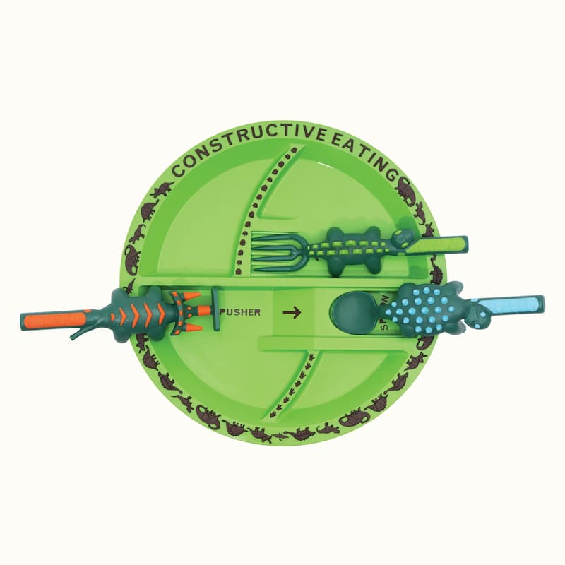 DinoPlate - Dinosaurier Geschirr Kinder — Fördert eigenständiges Essenlernen