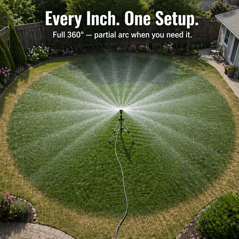 Tripod Sprinkler - Bewässern Sie Ihren Rasen und Ihre Pflanzen ganz einfach!
