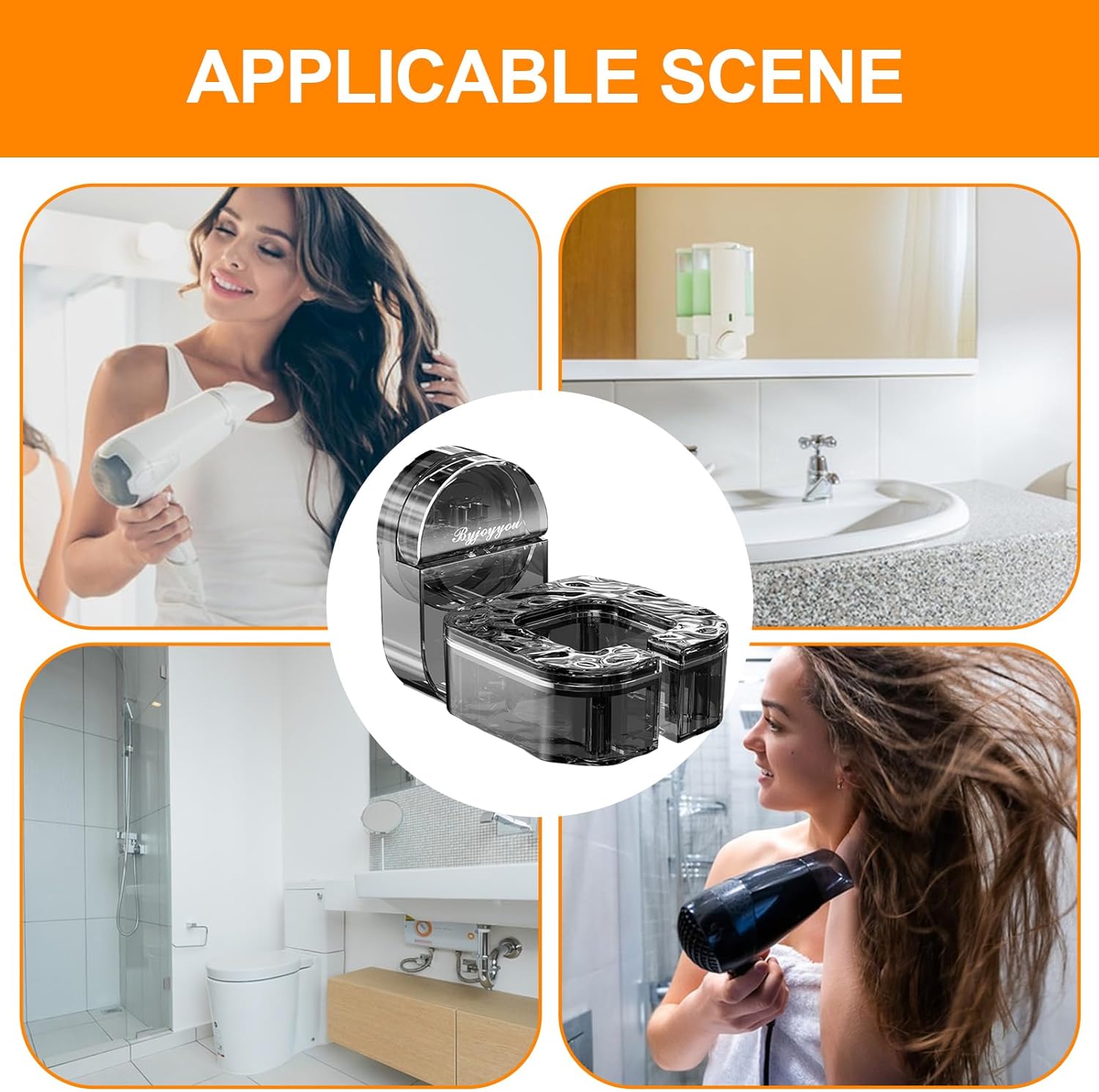 HairDryerHolder - Drehbarer Föhnhalter – Macht das Haaretrocknen zum eleganten Erlebnis