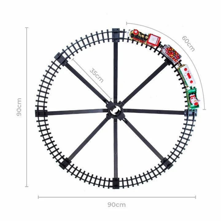 TreeTrain - Nostalgischer Weihnachtszug für den Weihnachtsbaum – mit Musik & Licht