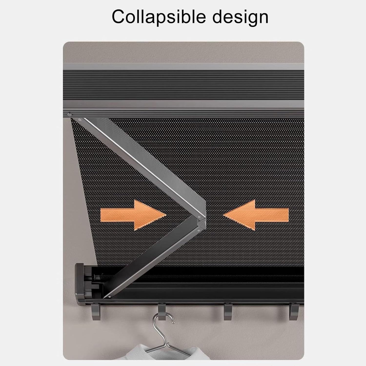 Husamana - Klappbares Wandregal für Wäsche – platzsparend mit doppeltem Trockenraum