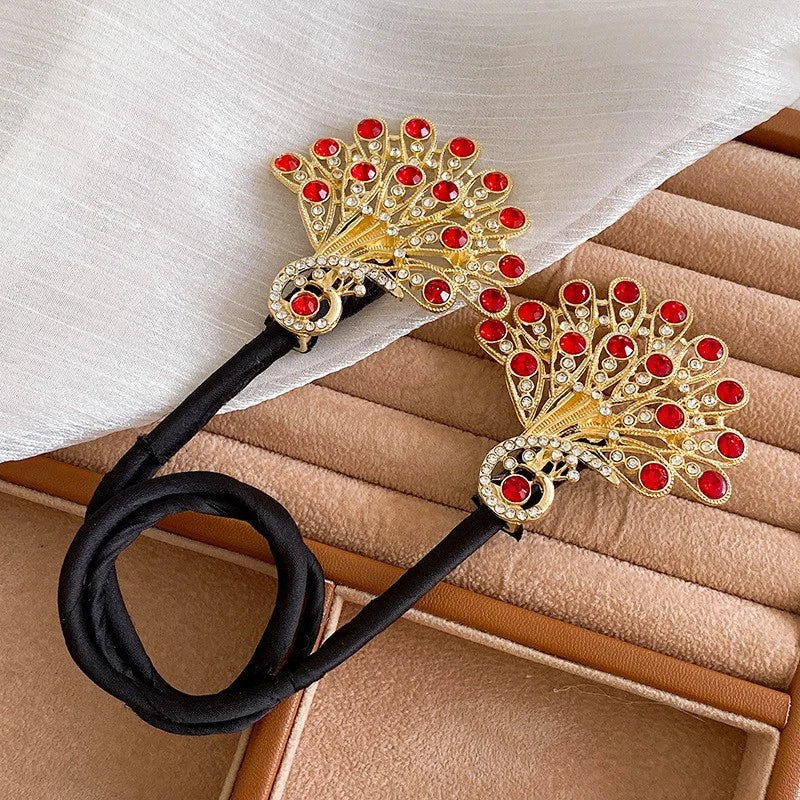 PeacockClip - Pfauenflügel Haarclip Set – Glanz für Abendkleider