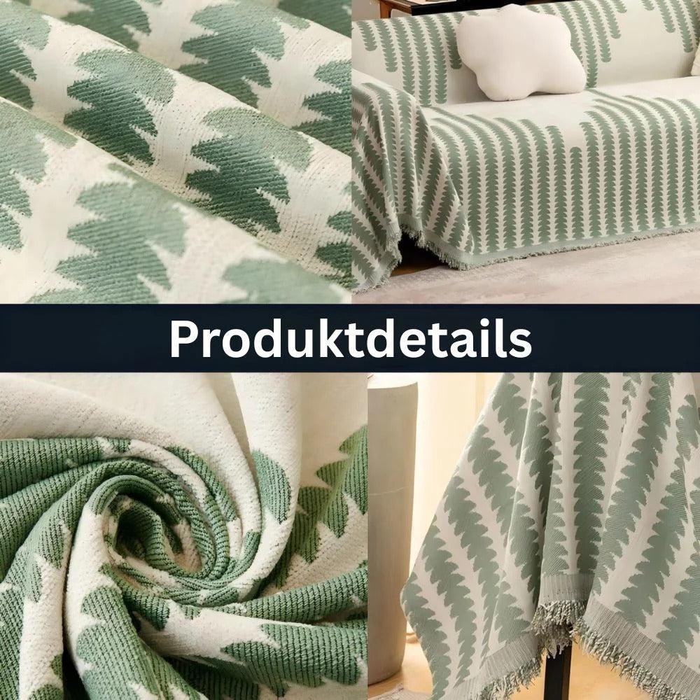 SofaQuilt - Baumwoll-Chenille Sofadecke — Passt zu jedem Interieur & jeder Jahreszeit