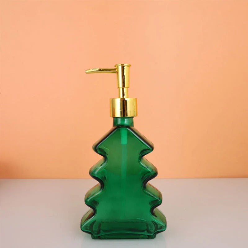 TreePump - Seifenspender aus Glas in Form eines Weihnachtsbaums