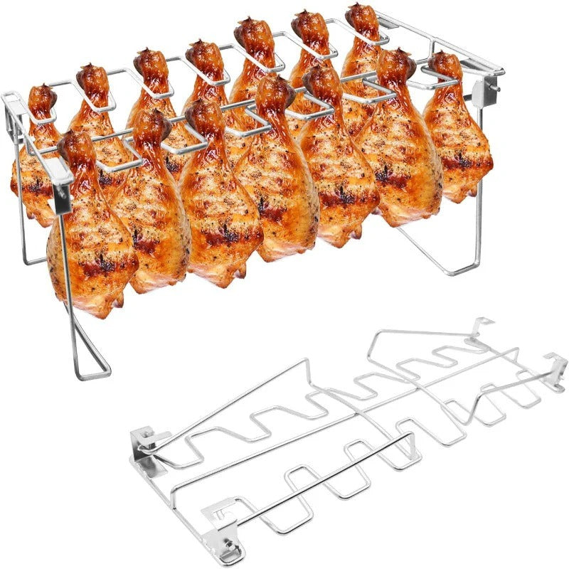 Grill Rack - Zusammenklappbarer Grillständer für Hähnchenkeulen