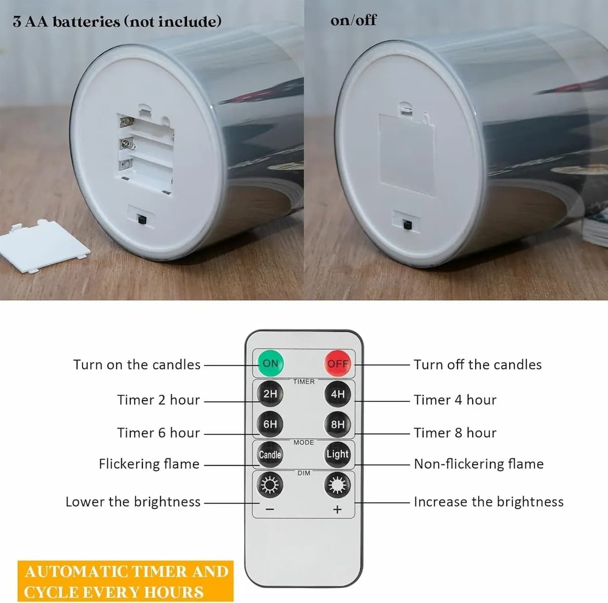 LedCandle - Große LED-Glaskerzen — gemütliche Atmosphäre per Fernbedienung
