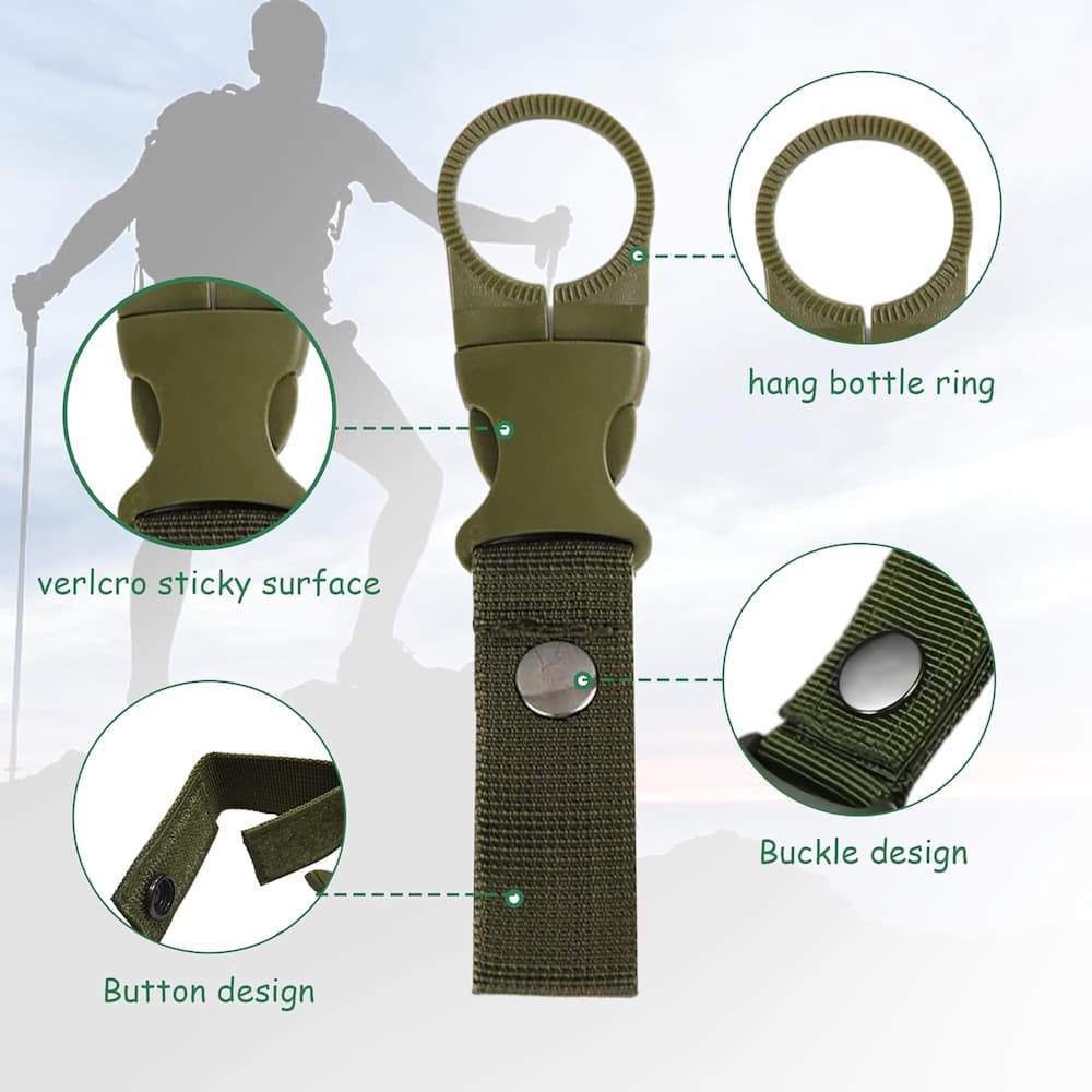 BottleHanger - 4er-Pack Robustes Nylon Outdoor Set für freihändige Wasserflaschenhalterung