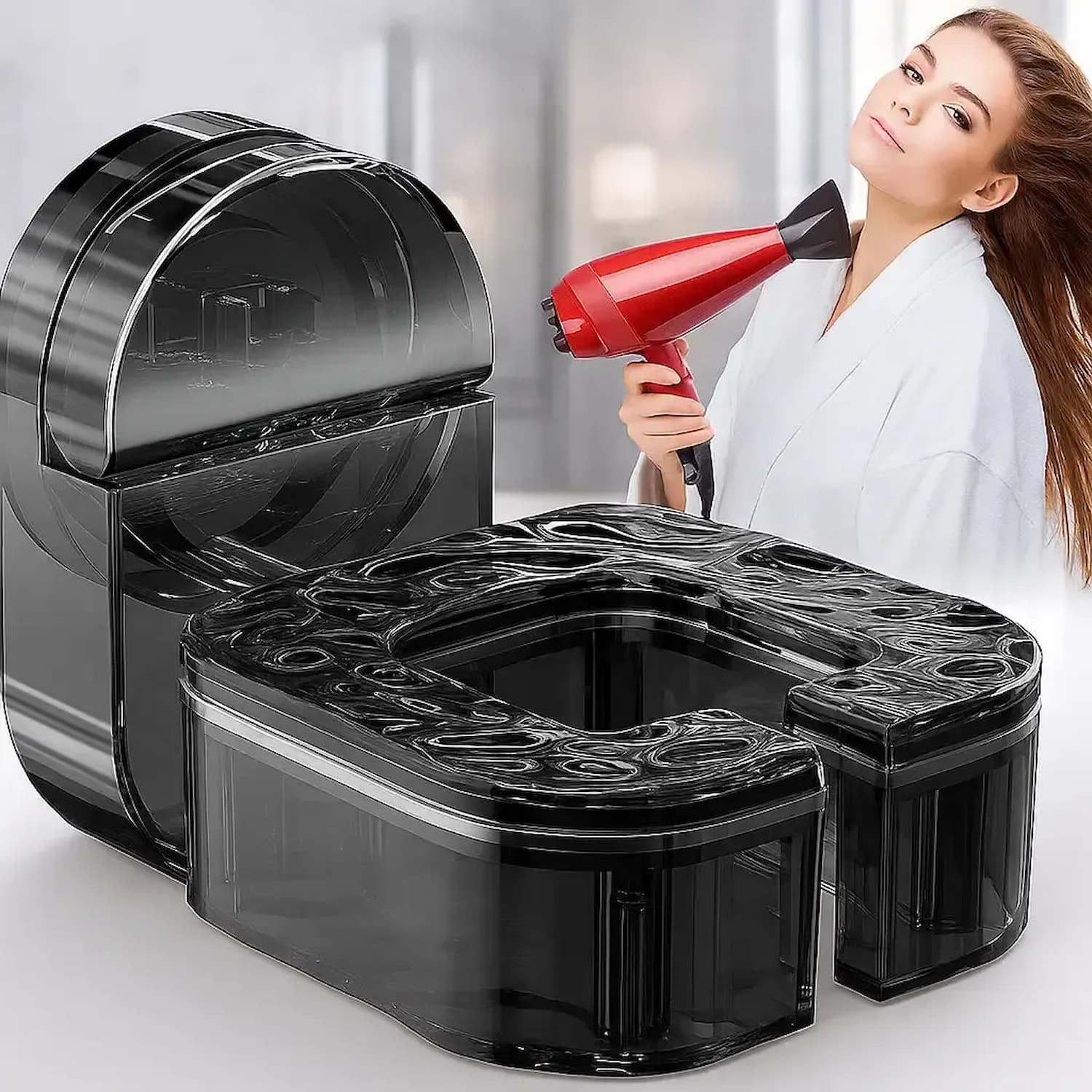 HairDryerHolder - Drehbarer Föhnhalter – Macht das Haaretrocknen zum eleganten Erlebnis