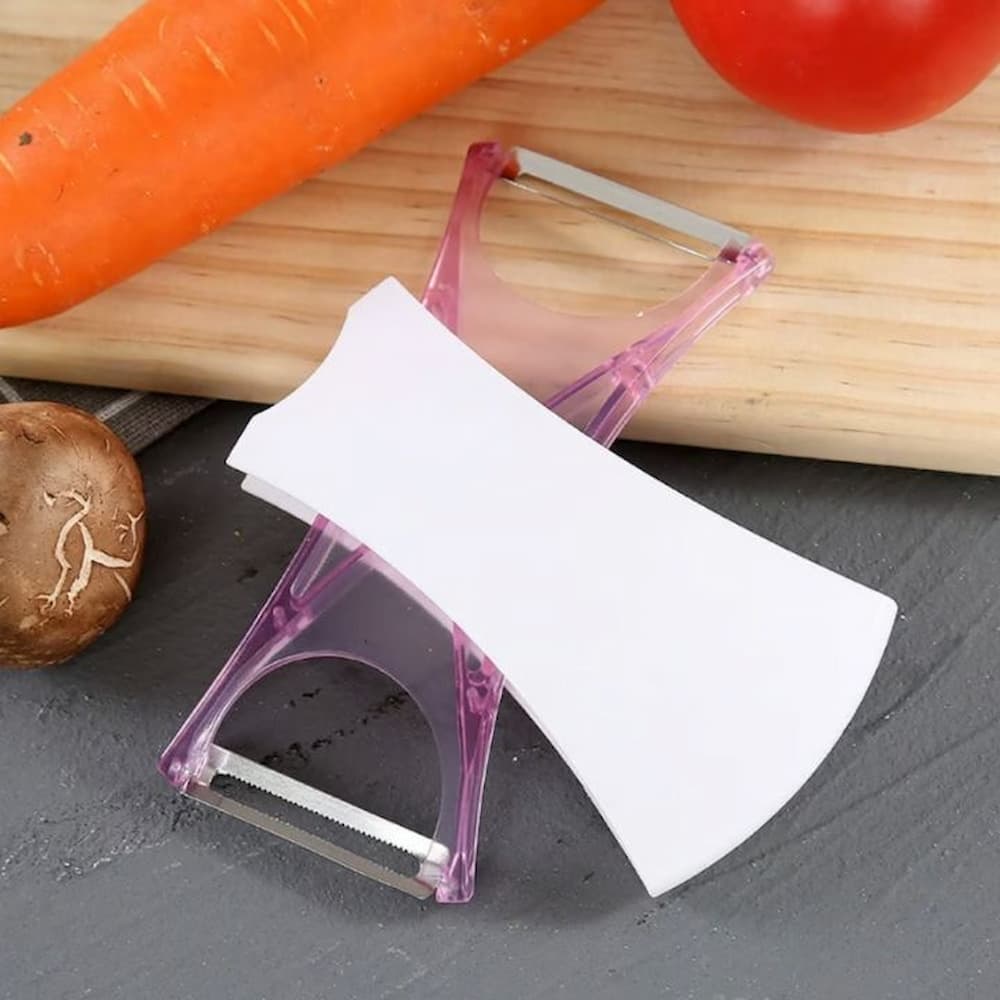 TwinPeel - Multifunktionaler Obst- und Gemüseschäler mit Reibe