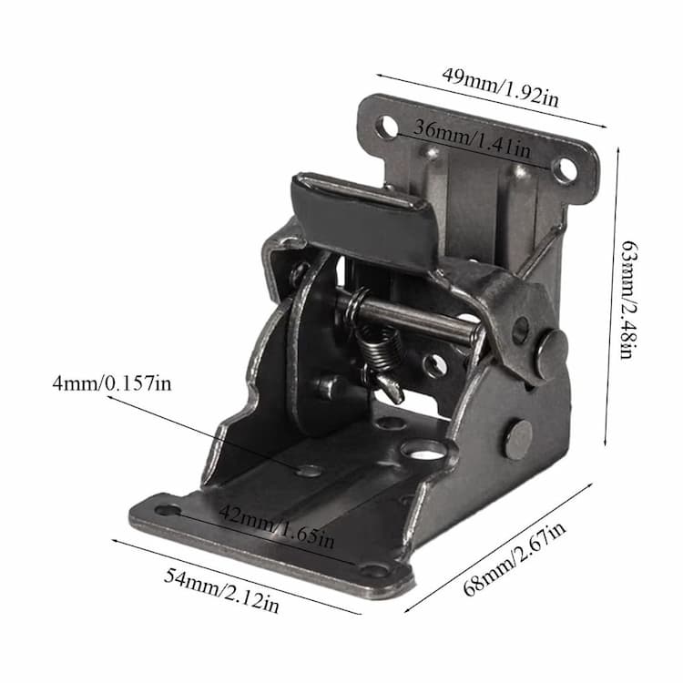TehaHinge - Stahl Möbelscharniere faltbar selbsthemmend 90 Grad