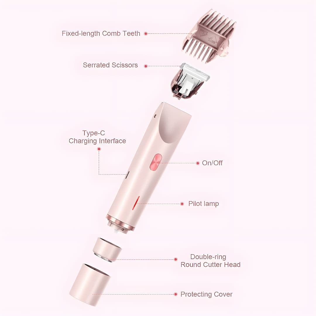 SilkTrim - 2 in 1 schmerzloser Bikini- und Gesichtshaarschneider