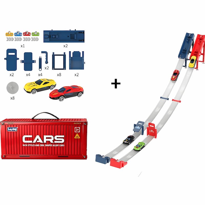 CarContainer - Mini-Rückzugsmotorwagen-Set mit integrierter Garage