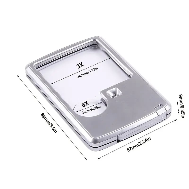 LoopLamp - Doppellinsen-Lupe mit LED-Beleuchtung – Kompakt und Taschenfreundlich