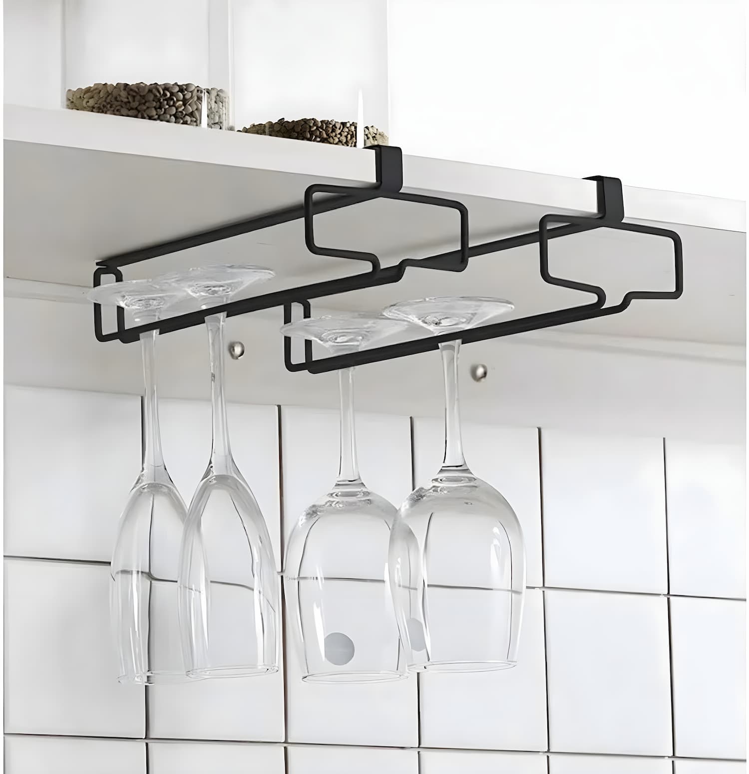 WineGlassRack - Weinglashalter für unter den Schrank – eleganter Stauraum & Schutz für Ihre Gläser