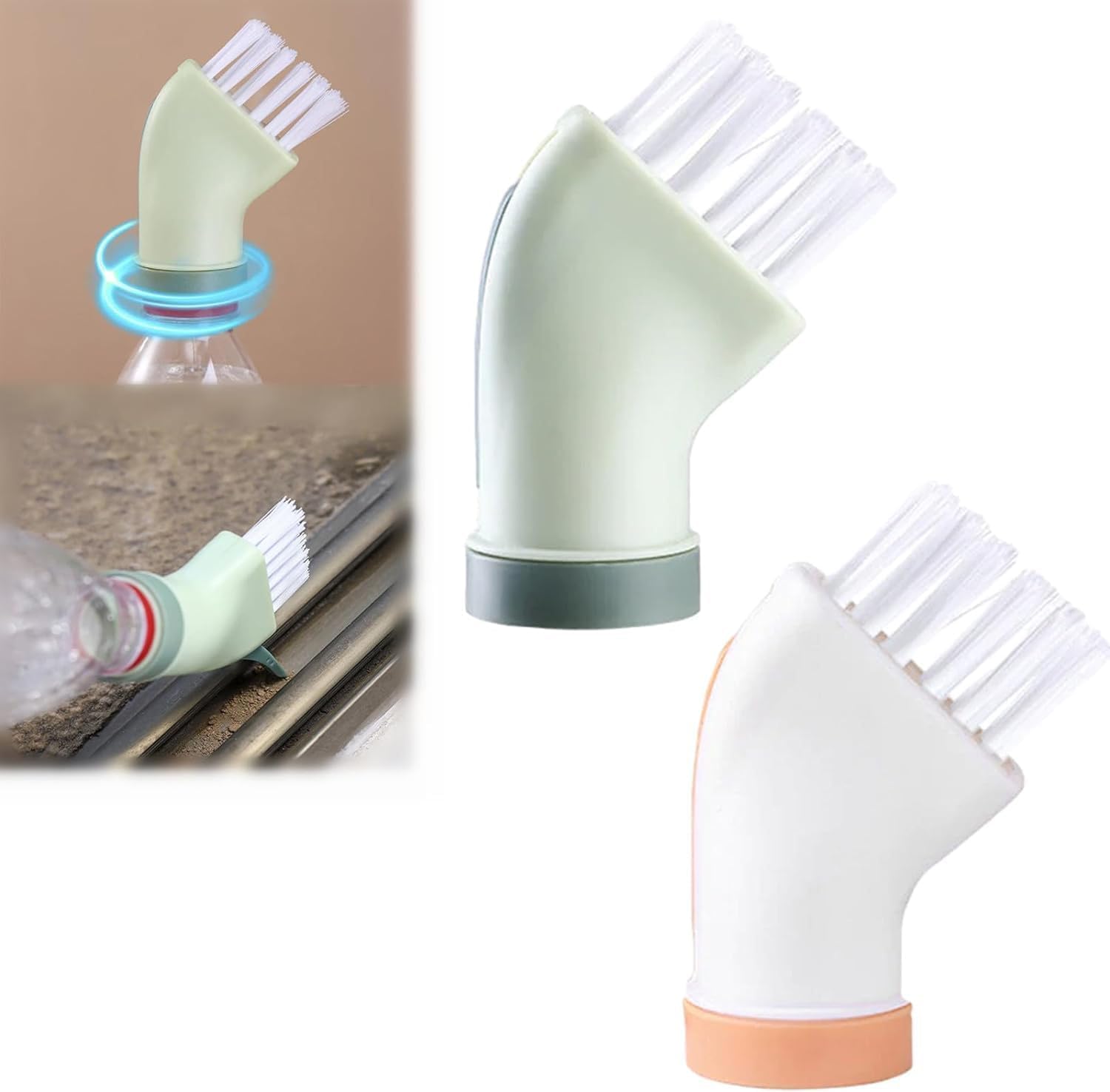 BottleScrubbr - Reinigungsbürste mit Wasserflaschen-Adapter – Passt auf gängige Flaschen