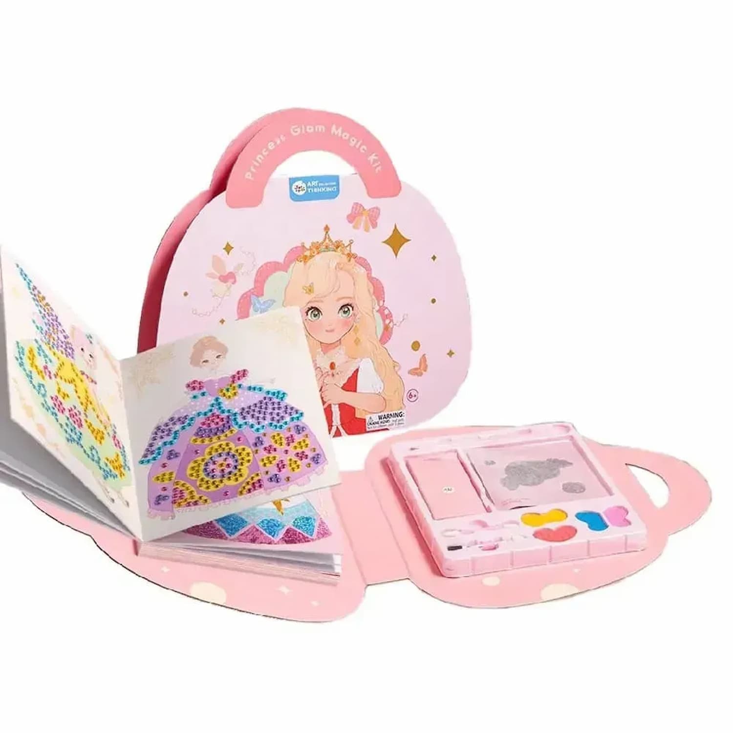 Princess Art Studio - 4-in-1-Prinzessinnen-Kunststudio | Bastelbuch mit Make-up, Schmucksteinen und Folie