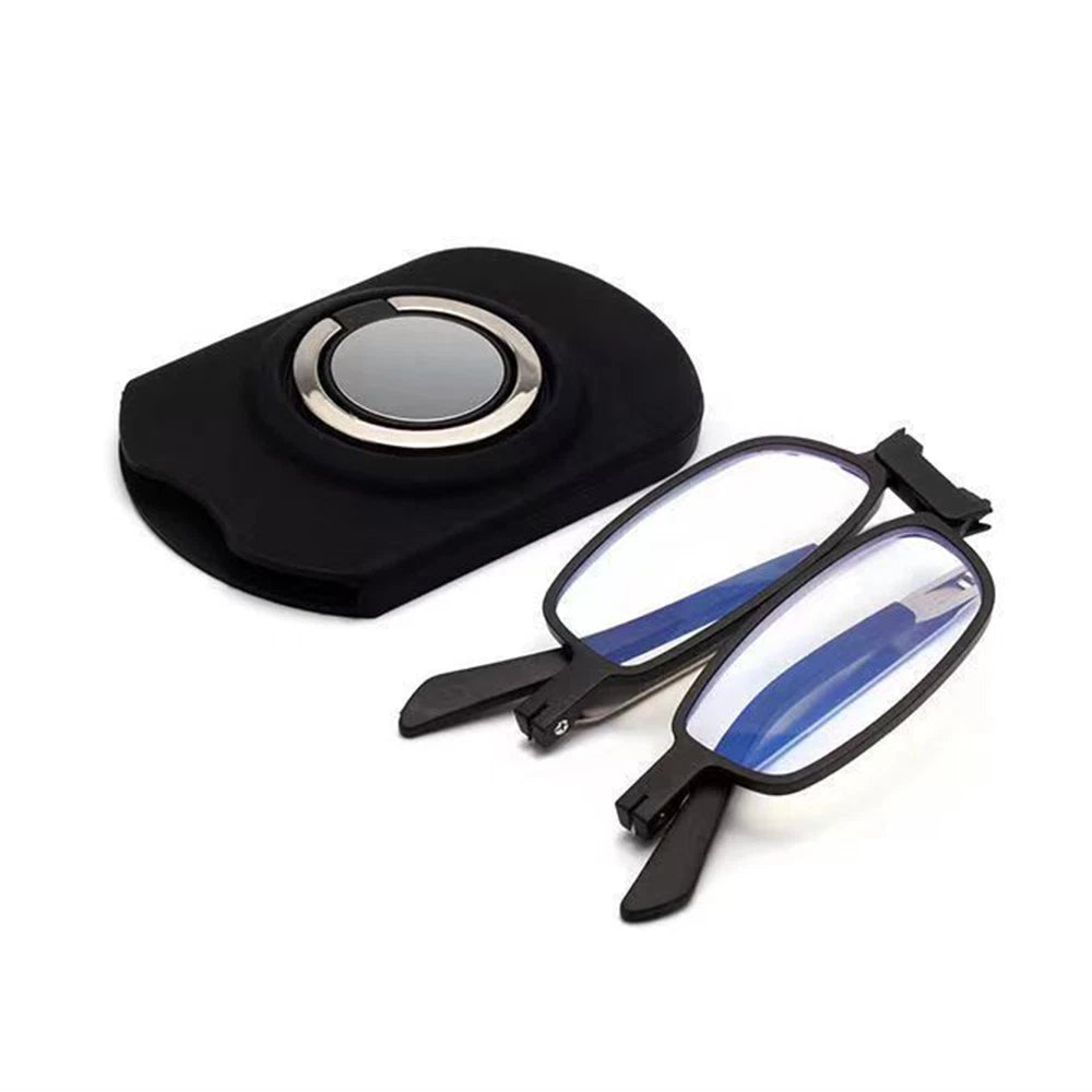 FoldGlasses - Randlose Gleitsicht-Lesebrille mit Blaulichtfilter und Titanfassung