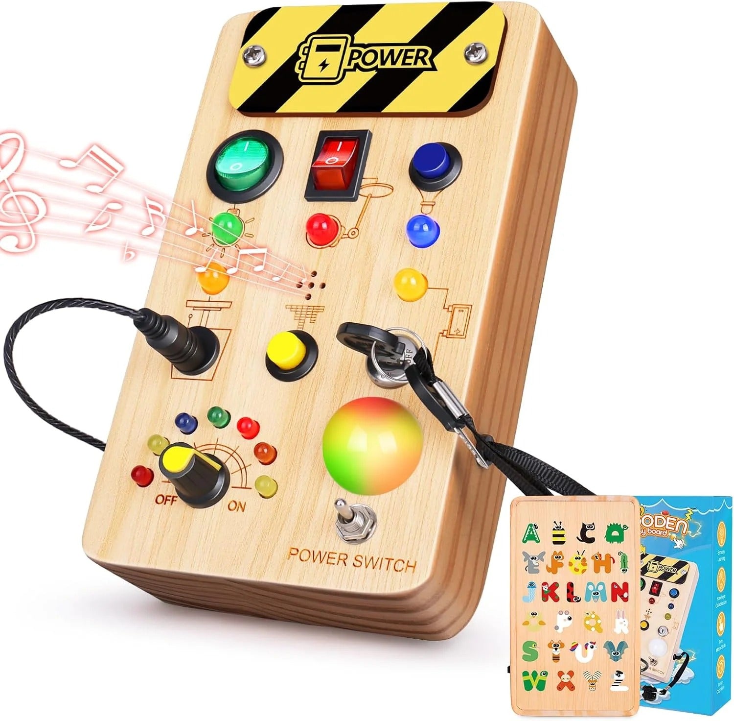 Stimilus Board - Montessori-Sinnes-Schalt-Spielzeug aus Holz