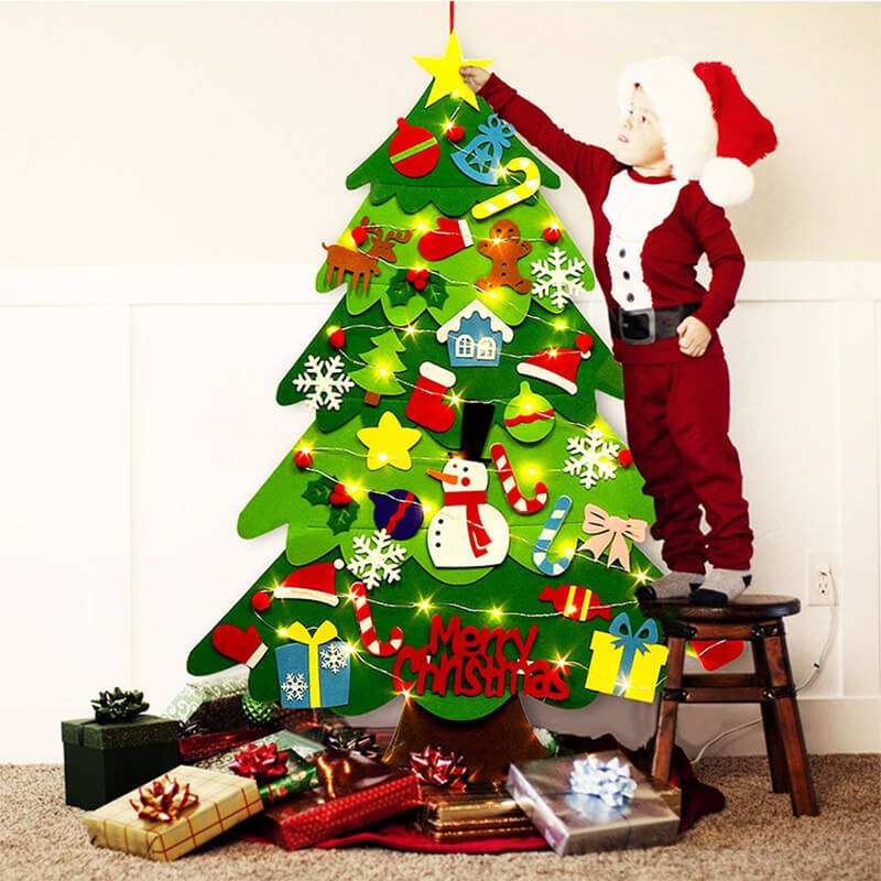 FeltTree - Montessori Weihnachtsbaum aus Filz für Kinder — Lernen, gestalten & Spaß haben
