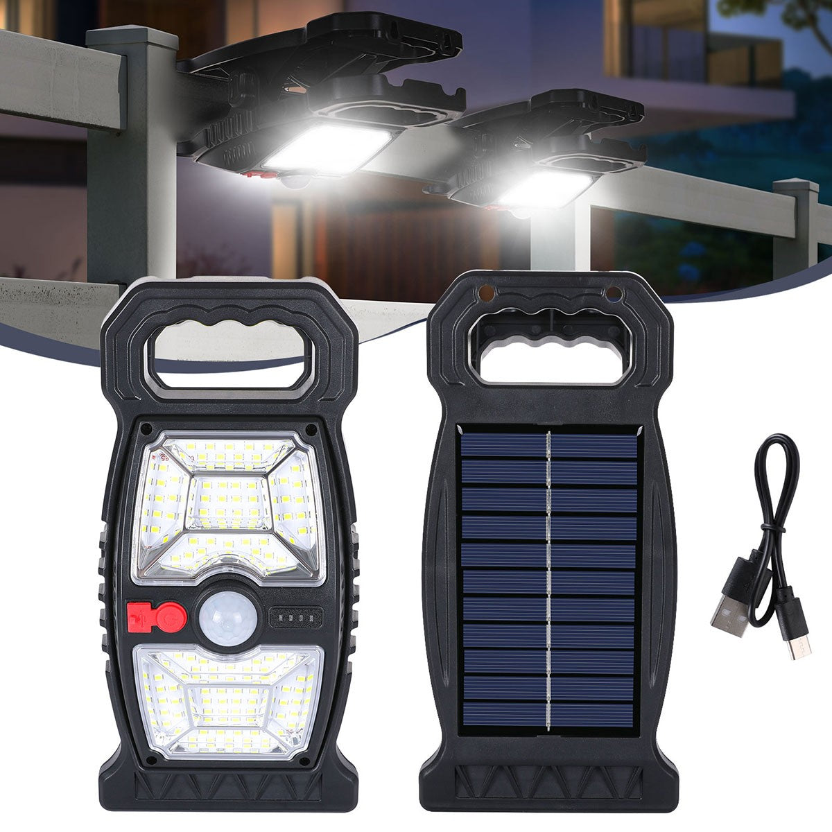SolarClampLamp - Outdoor Clip-On Solarbewegungsmelder Lichter Wasserdicht