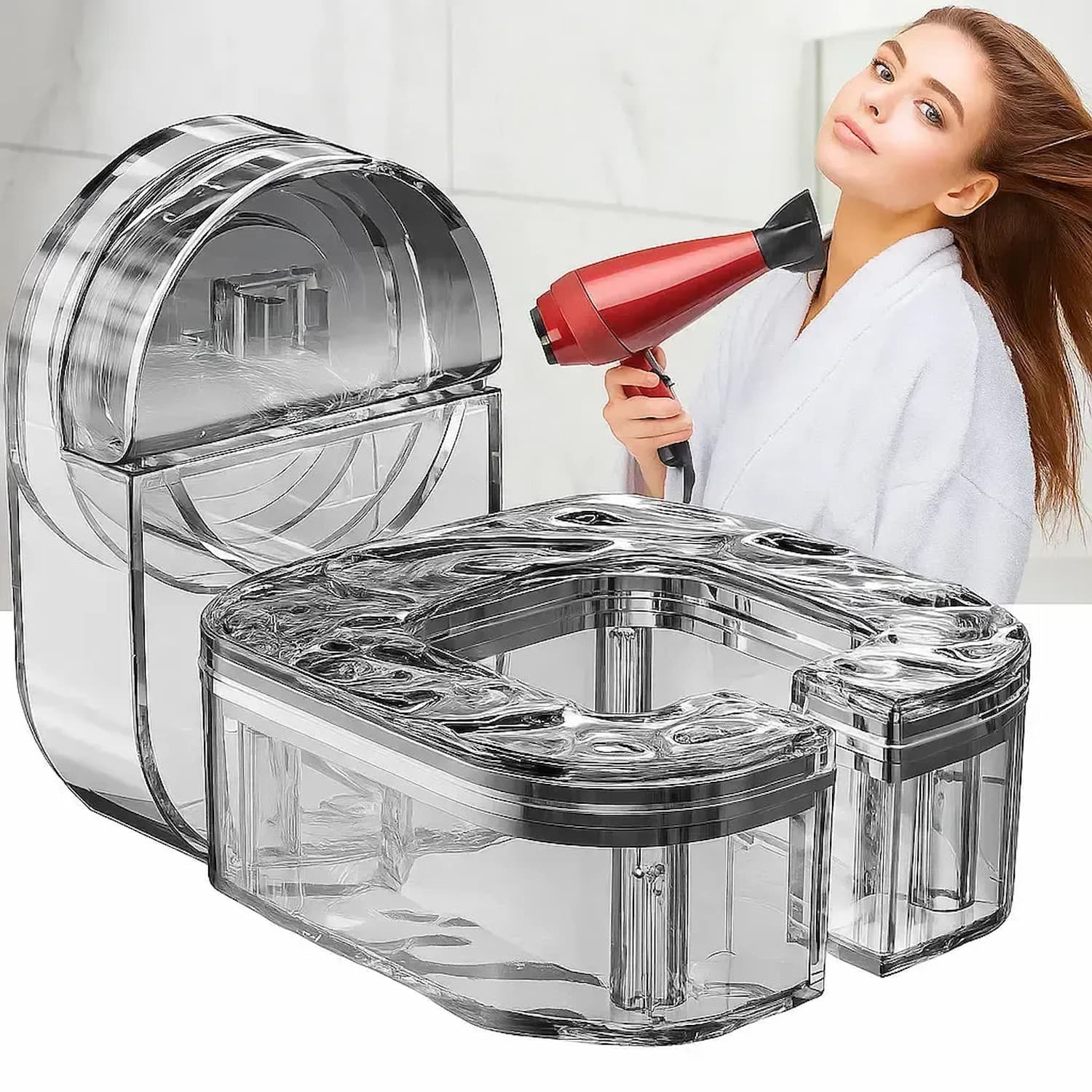 HairDryerHolder - Drehbarer Föhnhalter – Macht das Haaretrocknen zum eleganten Erlebnis