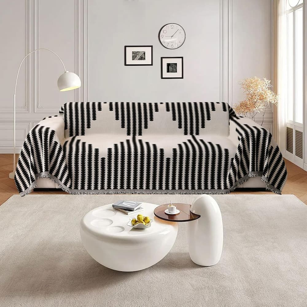 SofaQuilt - Baumwoll-Chenille Sofadecke — Passt zu jedem Interieur & jeder Jahreszeit