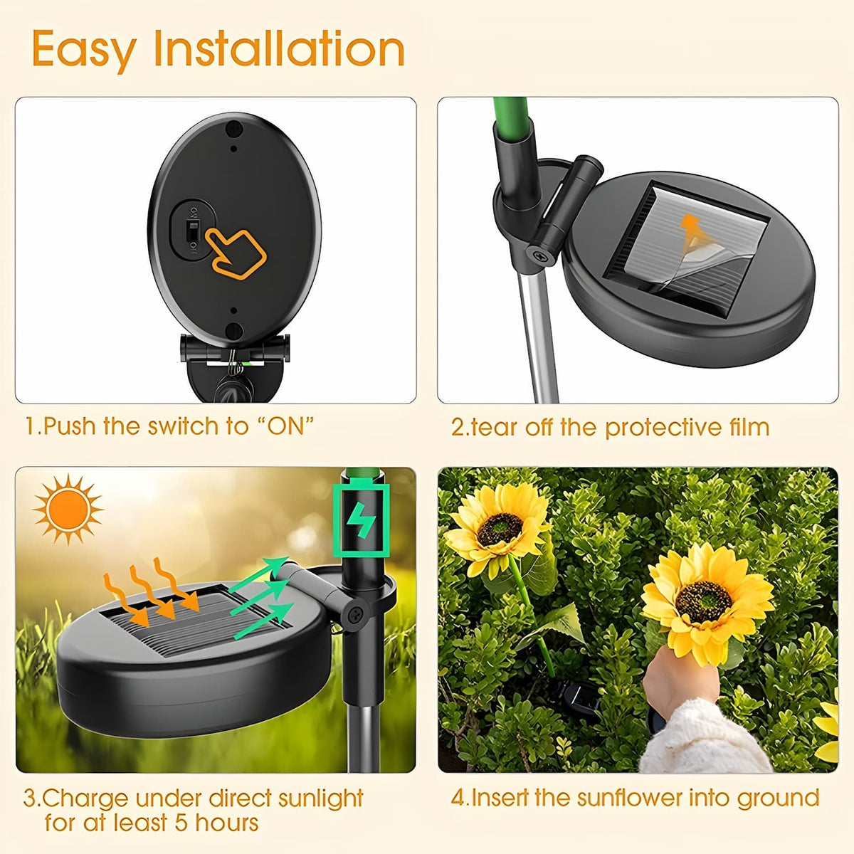 Solar Sunflowers - Verzaubern Sie Ihre Abende mit müheloser, bezaubernder Gartenmagie