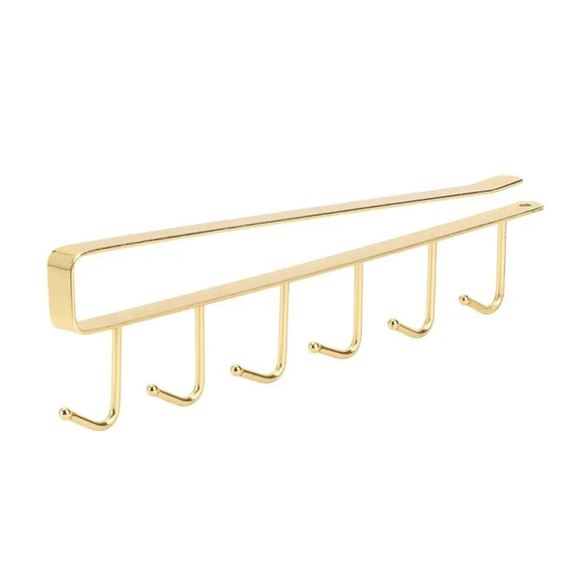 KitchenHooks - Unterbau-Hakenleiste – platzsparende Küchenaufbewahrung mit 6 Haken